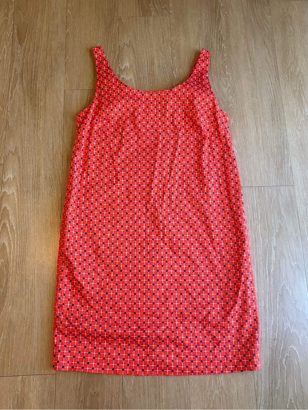 Y2K Red/Orange Geometric Mini Shift Dress